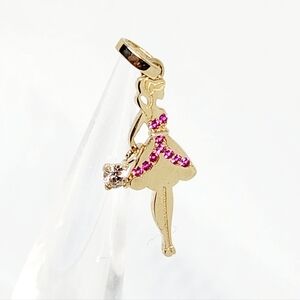 14 karat Yellow Gold Solid Dainty Lady Pendant